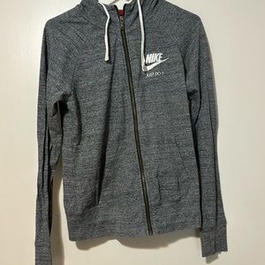 NIKE- Grey lightweight zip up hoodie